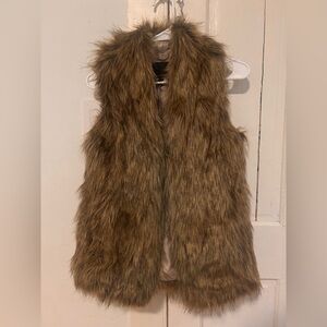 Banana Republic Faux Fur Vest - Brown